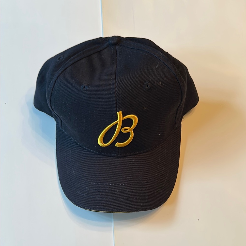 Navy Blue Breitling Cap with Yellow Logo